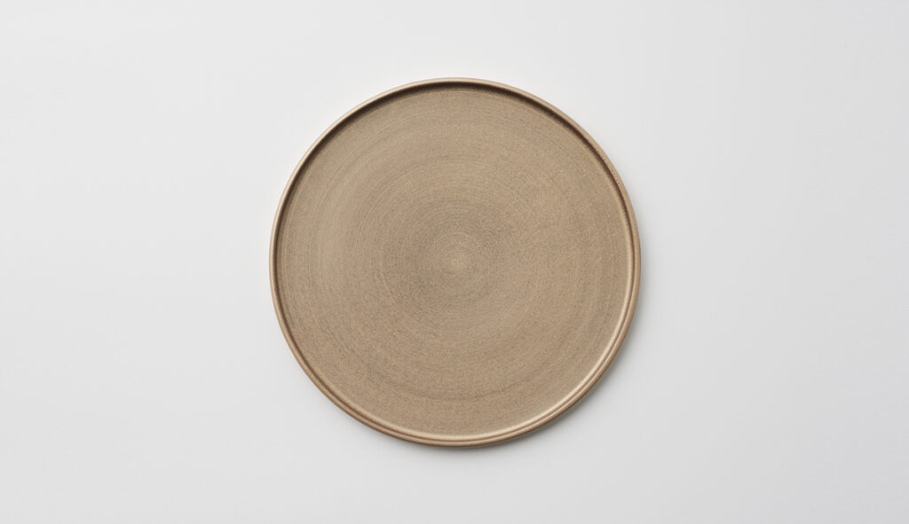 SHISO Gold Mica Round Plate with Rim 24cm