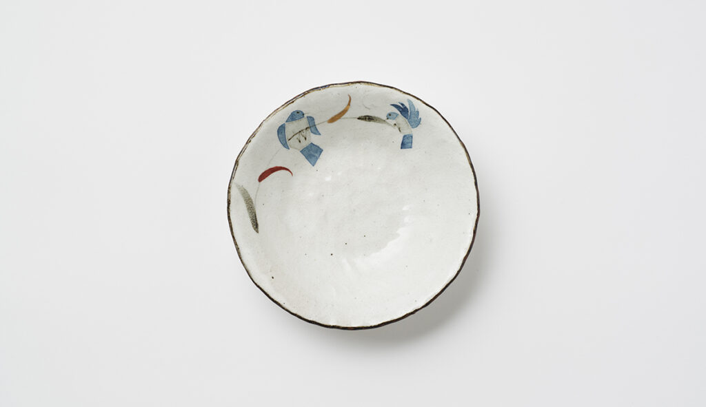 Paper Painting Blue Bird Small Dish (Handwork)