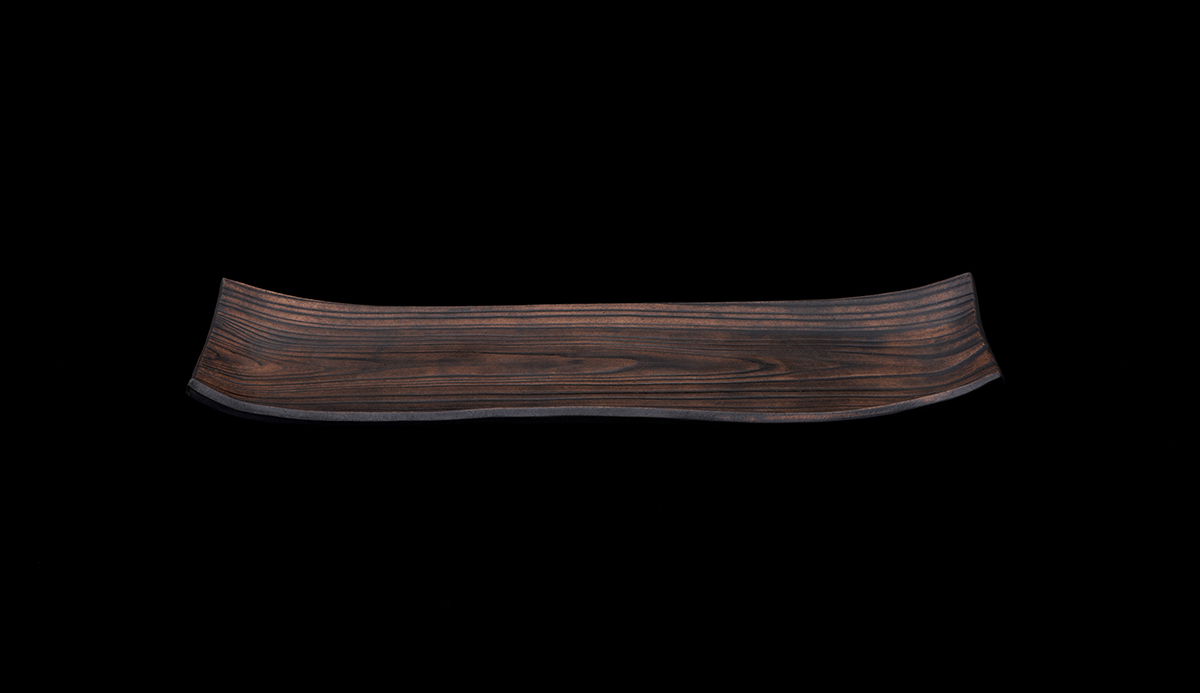 Cerawood　Long square plate